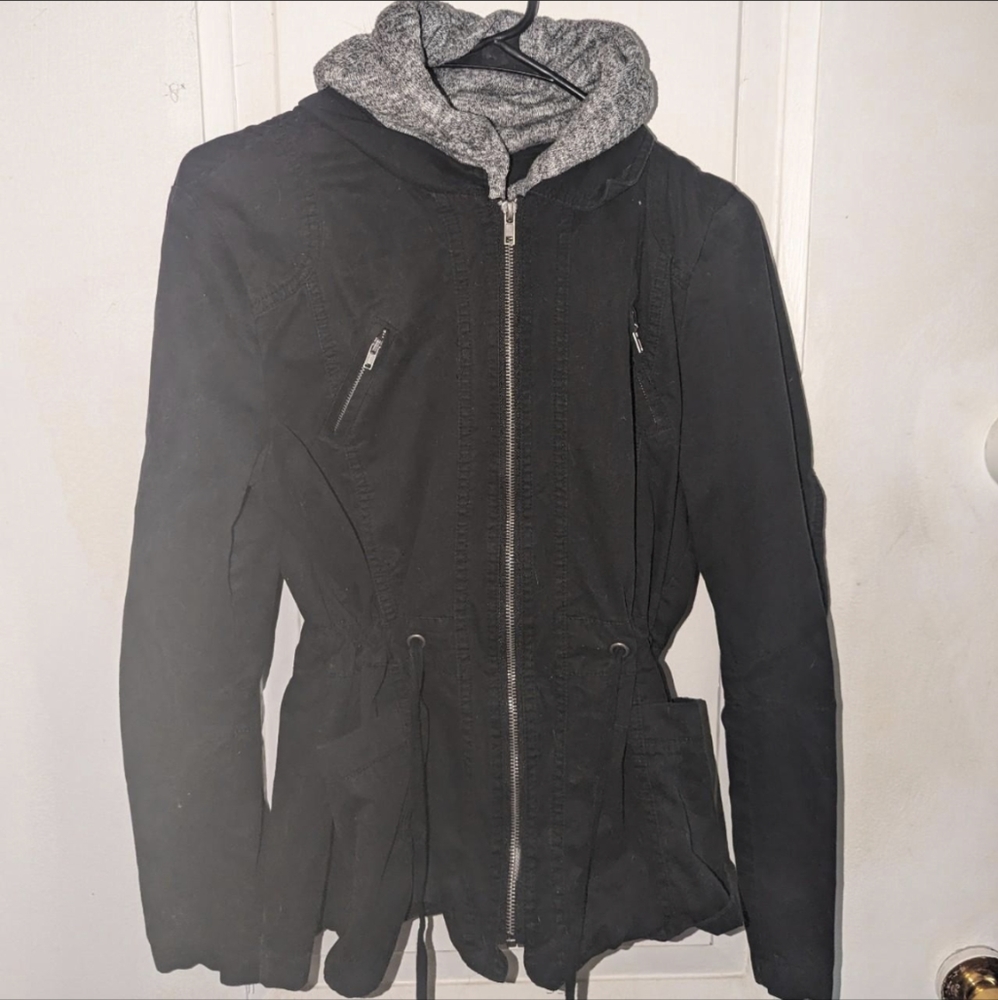 Black and grey hoodie